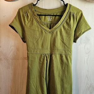 Chartreuse Duo Maternity Medium Tie Top